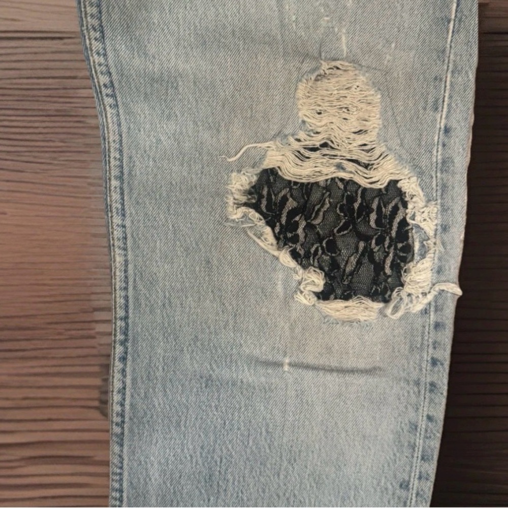 VTG Levi's 501 Upcycled Custom Patchwork Distress… - image 5